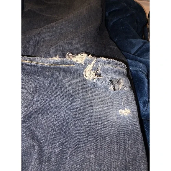 Big Star Selvaged Jeans 36 R. Dark Blue Destreed.